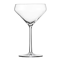 Zwiesel Glas Pure German Crystal Glassware Collection, 6 Count (Pack of 1), Martini Cocktail Glass