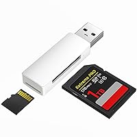 SD Card Reader, uni USB 3.0 SD Card Adapter High-Speed Micro SD Memory Card Reader Support SD/Micro SD/TF/SDHC/SDXC/MMC/UHS-I Card Compatible with Mac, Win, Linux, PC, Laptop, Chromebook, Camera,White