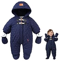 XIFAMNIY Baby Snowsuit Winter suits Coat Outwear Hooded Footie for Toddler Girls and Boys