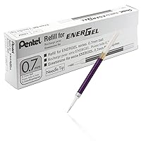 Pentel Refill Ink for EnerGel 0.7mm Needle Tip Liquid Gel Pen, Pack of 12, Violet Ink (LRN7-V-12)