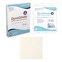 Dynarex DynaGinate Calcium Alginate Wound Dressing - Sterile, Non-Stick Topical Wound Pads - Absorbent Gel Patches for Moderate to High Exuding Cuts - for Medical & Home Use - 4.25