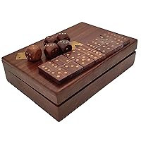 Wooden Adult Game 2 Deck for Playing Card 1 Deck Storage of Dice Pegs for Cristmase Gift Teen Games with Playing Card