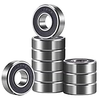 10 Pack R6-2RS Ball Bearings, 3/8’’x 7/8’’x 9/32’’ Double Rubber Sealed Miniature Deep Groove Ball Bearing, R6 - rs