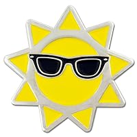 PinMart's Cool Sun with Sunglasses Summer Enamel Lapel Pin