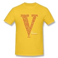 Mafia V for Vendetta Logo Mens Cool T Shirt Yellow