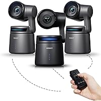 OBSBOT Tail AIR Camera 4K Webcam*3+Smart Remote Controller*1,AI Auto Track, Gesture & Remote Controls,Support NDI, HDMI/USB-C/Wireless Camcorders, LiveStream for Church, Music Live, Sports