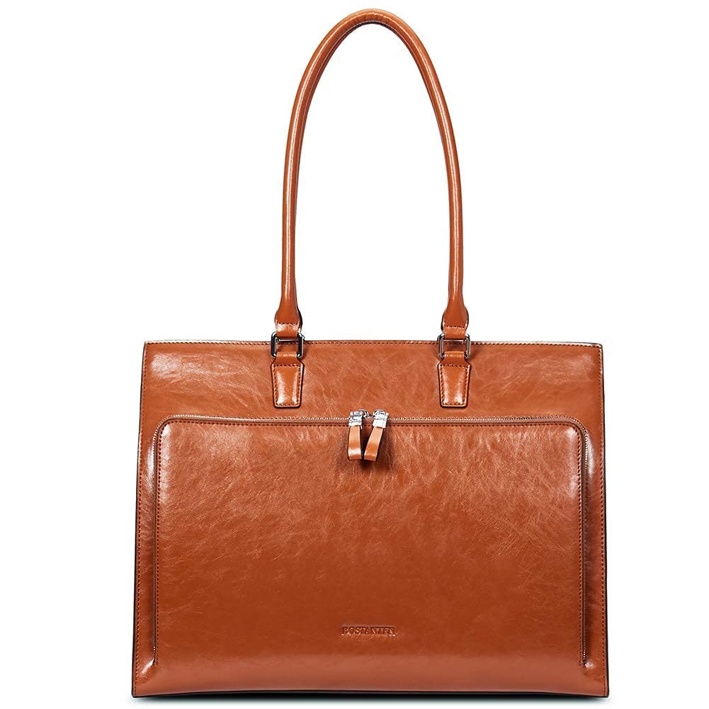BOSTANTEN Leather Briefcase for Women bundle Women Leather Wallet