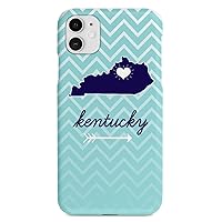 Inspired Cases - 3D Textured iPhone 12 Case - Rubber Bumper Cover - Protective Phone Case for Apple iPhone 12 - Kentucky Chevron Pattern State