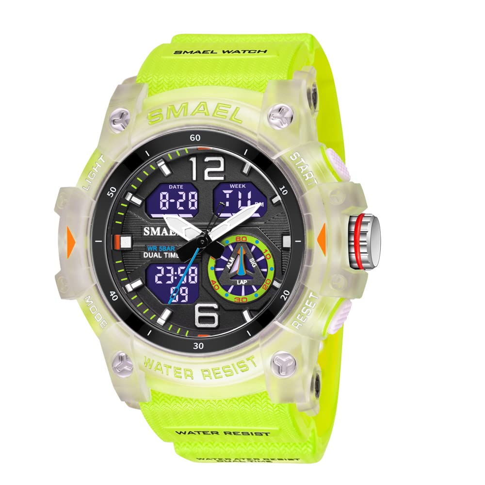 SMAEL Sports Dual Display Watch for Men Led Digital Quartz Waterproof Watches Men's Top Luxury Brand Clock Relogio Masculino