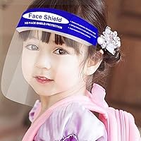 5Pcs Kids Protective Face,Clear,Protect Eyes and Face, Facial Cover for Children Outdoor Sports Headwear (5Pcs-Blue), medium
