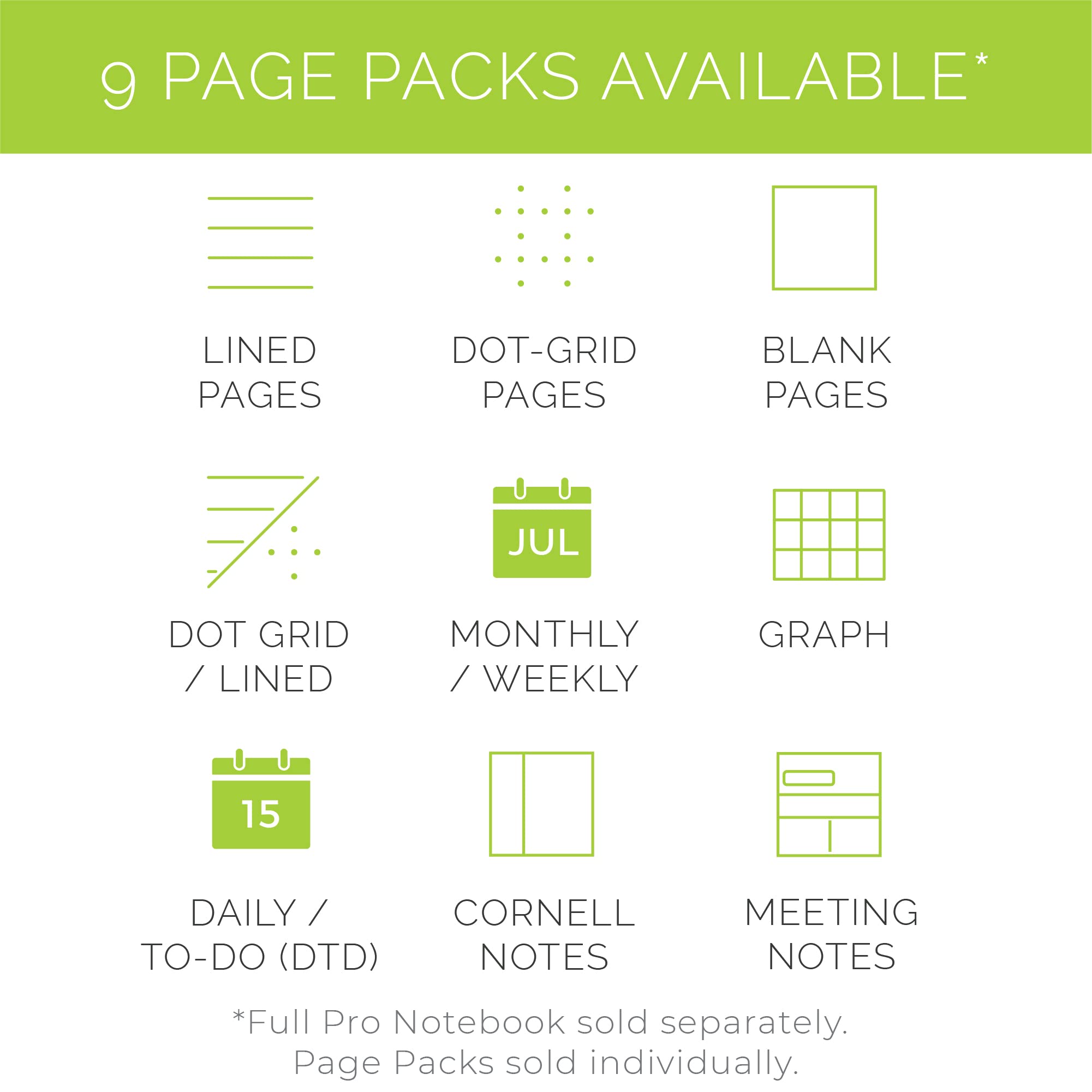 New Rocketbook Pro Lined Page Pack | Scannable Rocketbook Pro Pages for To Do Lists and Agendas - Write, Scan, Erase, Reuse | 20 Sheets | Letter Size: 7.8 in x 10.5 in