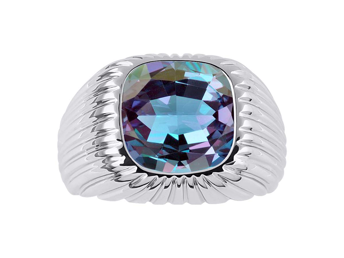 Rylos Gorgeous 12MM Alexandrite Or Aquamarine in Solid Sterling Silver .925