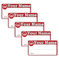 Personalized Waterproof Date Labels (Allergy Alert Theme)