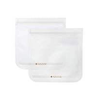 Full Circle Ziptuck Reusable Sandwich Bag - Multi-Use Leak-Free Food-Safe Storage Bag, BPA-Free – Set of 2 Sandwich Bags, Clear