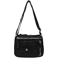 Bueno of California Smooth Faux Leather Crossbody, Black