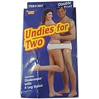 Forum Novelties 3907 Undies for Two - Valentine's Day Gift, Fun Fundie Underwear Panties for Halloween Parties & Holidays,1 pack, One Size, White