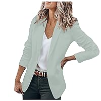 Women's Casual Blazer Casual Lapel Open Front Long Sleeve Work Office Suit Jacket Coat Blazer Dress