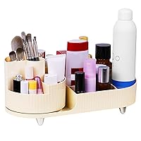 Rotating Makeup Organizer,Make up Organizers for Vanity,Skincare Organizers,Spinning Cosmetic Perfume Organizer,Makeup Storage Organizer Countertop Cosmetic Display Case (White)