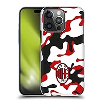 Officially Licensed AC Milan Camouflage Crest Patterns Hard Back Case Compatible with Apple iPhone 14 Pro