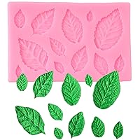 Rose Flower Leaf Fondant Mold Leaf Silicone Mold For Cake Decoration Chocolate Cupcake Topper Gum Paste Candy Polymer Clay