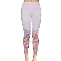 CowCow Womens Floral Flowers Daisies Blossom Pattern Leggings, XS-5XL