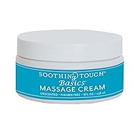 Soothing Touch Basics Massage Cream, Unscented, 8 Ounce