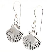 Touch Jewellery 925 Sterling Silver Sea Shell Drop Earrings