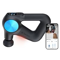 TheraGun Pro Plus 6-in-1 Deep Tissue Percussion Massage Gun - Handheld Personal Massager for Full Body Pain Relief & Muscle Tension with Biometric Breathwork, Vibration & Heated Attachments