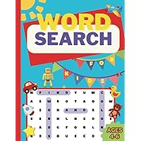 Word Search For Kids: 80 Fun Puzzles | Pictures for Coloring | Ages 4-6
