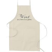 Wine is Love in a Glass Funny Parody Cooking Baking Kitchen Apron