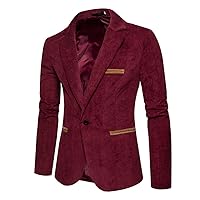 Men's Casual Jacket Stretch Lapel Long Sleeve Coat Comfy for Prom Boys' Suits & Sport Coats