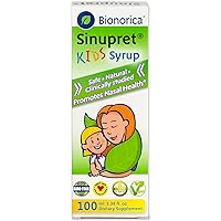Sinupret Kids Sinus & Immune Syrup Respiratory & Immunity Boost Natural, Fast Acting Herbal Support with Verbena & Elder Flower - Cherry Flavor - 3.38 oz