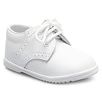 Baby Boys Infant to Toddler Oxford Christening Shoes (5 M US Toddler, White*, Numeric_5)