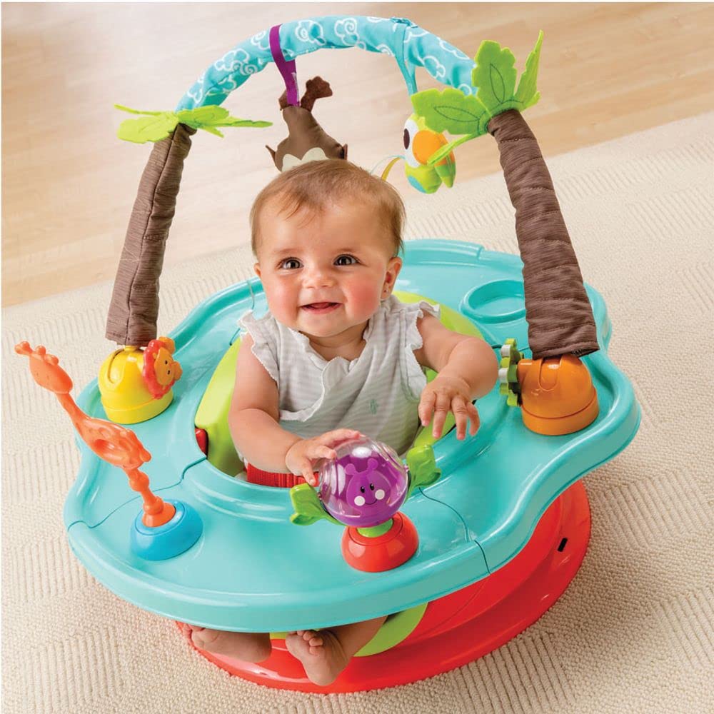 Summer® Deluxe SuperSeat®, Wild Safari, Fun Baby Seat for Sitting Up, Playtime, and Meals, Ages 4 Months to 4 Years, Includes Booster Seat, Tray, and Toy bar