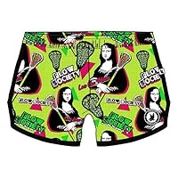 Mona Lisa Lax Girls Athletic Shorts - Gym - Sports - Activewear for Girls - Patterned - Basketball - Lacrosse