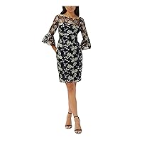 Adrianna Papell womens Embroidered Sheath Dress