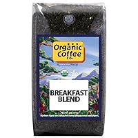 The Organic Coffee Co. Whole Bean Coffee - Breakfast Blend (2lb Bag), Medium Roast, USDA Organic