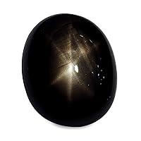 4.65 Ct. Natural Oval Cabochon Black Star Sapphire Thailand 6 Rays Loose Gemstone