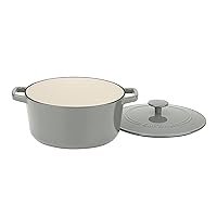 Cuisinart Chef's Classic Enameled Cast Iron 5-Quart Round Covered Casserole, Gray/Sage