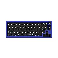 Keychron Q2 Custom Mechanical Keyboard Full Aluminum Wired Barebone Version, QMK/VIA Programmable Macro, Compatible with Mac Windows Linux, Hot-Swappable 65% Layout, Double-Gasket DIY Kit - Blue