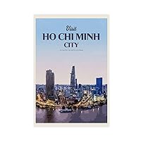 Visit Ho Chi Minh City Travel 1 Canvas Poster Wall Art Decor Print Picture Paintings for Living Room Bedroom Decoration Unframe Unframe 12x18inch(30x45cm)