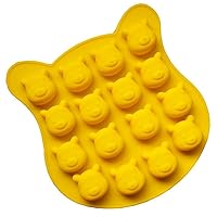 16-cavity Bear Silicone Candy Chocolate Pastry Making Molds Cake Baking Mold for Making Homemade Cake, Candy, Chocolate, Gummy, Ice, Crayons, Jelly, and More(1 Set)