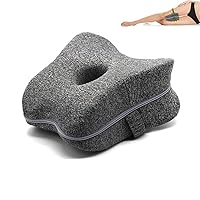 Knee & Leg Pillows | Memory Foam Support Pillow | Leg Pillows for Sleeping,Leg Pain, Knees Pain, Joints Pain & Pregnancy Bed Leg Cushion for Side Sleepers (Gray)