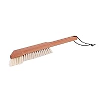 Redecker Goat Hair/Natural Pig Bristle Book Brush with Oiled Pearwood Handle, 10-5/8-Inches