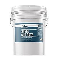 Earthborn Elements Steel Cut Oats 5 Gallon, Also Called Irish Oatmeal, Breakfast, Resealable Bucket
