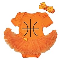 Petitebella Basketball Print Baby Dress Nb-18m