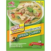 Thai Food Rosdee Menu Green Curry Powder 55g. (Pack of 5)