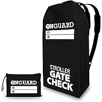 ONGUARD Waterproof Single and Double Stroller Bag for Airplane - Travel Stroller Cover - Airplane Stroller Travel System - Gate Check Stroller Bag - Baby Airplane Essentials - Black
