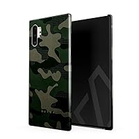 BURGA Phone Case Compatible with Samsung Galaxy Note 10 Plus - Jungle Military Green Camo Camouflage Cute Case for Women Thin Design Durable Hard Plastic Protective Case