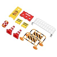 ERINGOGO 14pcs Roadblock Cognitive Toys Emblems Toys for Toddlers Childrens Toys Mini Construction Toys Miniature Traffic Barricade Kids Street Signs Traffic Signs Toy Toddler